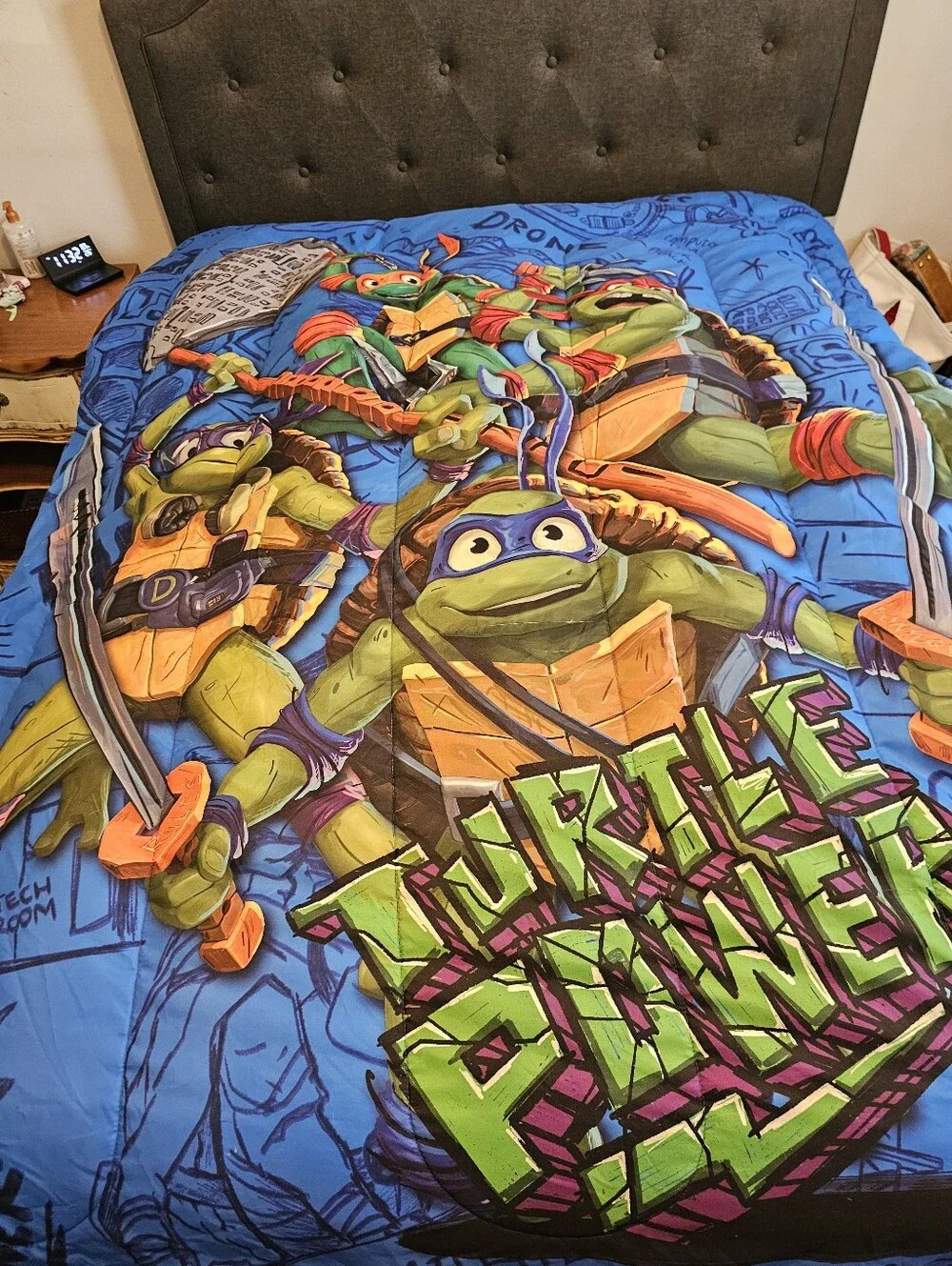 TMNT Mutant Mayhem Twin Comforter Jay Franco Turtle Power Ninja Turtles Bedding